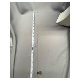 Sterling Silver 925 Necklace with Blue Bead Pendant