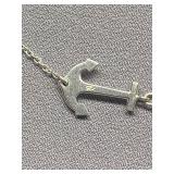 Sterling Silver 925 Anchor Pendant Necklace