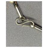 Pearl and Leather Necklace with Sterling Silver 925 Clasp