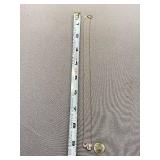 Double Heart Pendant Necklace with Pink and Clear Stones - Sterling Silver 925