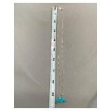 Turquoise Dolphin Pendant Necklace on Sterling Silver 925 Chain