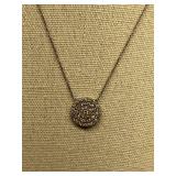 Sterling Silver 925 Necklace with Round Pendant