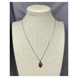 Sterling Silver 925 Hamsa Necklace with Turquoise Stone
