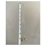 Sterling Silver 925 Necklace with Ballet Dancer Charm and Pearl Accent