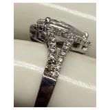 Sterling Silver 925 Ring with Pear-Shaped Gemstone Size 7