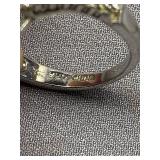 Sterling Silver 925 Ring with Pear-Shaped Gemstone Size 7