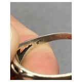 Vintage Sterling Silver 925 Abalone Lizard Ring Size 6.5