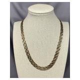 Braided Sterling Silver Necklace 925 Italy