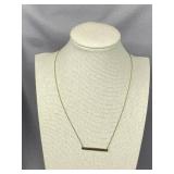 Minimalist Bar Pendant Necklace in Sterling Silver 925