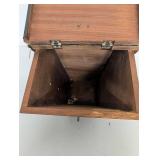 Vintage Hand-Painted Wooden Box with Monkey Design and Hinged Lid 13" Tall 10" Wide