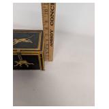 Decorative Wooden Box with Painted Monkeys and Wooden Drawers