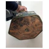 Vintage Copper Dragon Motif with Enamel Floral Accents and Unique Designs