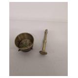 Vintage Brass Mortar and Pestle Set with Patina Perfect for Collectors or Decorative Use