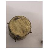 Vintage Brass Mortar and Pestle Set with Patina Perfect for Collectors or Decorative Use
