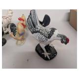 Vintage Ceramic Rooster and Chicken Figurines  5 Some Made in Japan