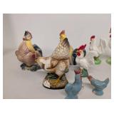 Set of Ceramic Rooster and Hen Figurines some with Maker