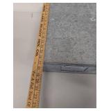 Vintage Metal Storage Box Galvanized Industrial Decor 12x10x7 Inches Sturdy Lid