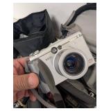 Lot of Digital Cameras Including Canon PowerShot, Sony Cyber-shot, Samsung with Accessories