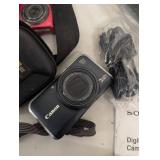 Lot of Digital Cameras Including Canon PowerShot, Sony Cyber-shot, Samsung with Accessories