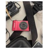 Lot of Digital Cameras Including Canon PowerShot, Sony Cyber-shot, Samsung with Accessories