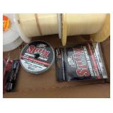 Large Lot of Fishing Line and Accessories Including Berkley, Sufix, and Guidebrod Brands