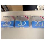 Lot of 3 Sealed Sony 5.25 Inch Double-Sided Double-Density Floppy Disk Packs