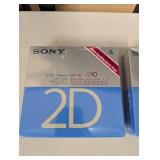 Lot of 3 Sealed Sony 5.25 Inch Double-Sided Double-Density Floppy Disk Packs
