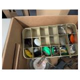 Assorted Fishing  Supplies Lot with American Fishing Wire Spinners Hooks and More