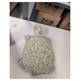 Decorative Turtle and Bulldog Concrete Garden Statues Rustic Outdoor Decor