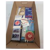 Vintage Airline Memorabilia Collection Including TWA United Northwest Ephemera Maps Labels