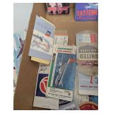 Vintage Airline Memorabilia Collection Including TWA United Northwest Ephemera Maps Labels