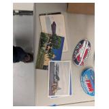Vintage Airline Memorabilia Collection Including TWA United Northwest Ephemera Maps Labels