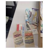 Vintage Airline Memorabilia Collection Including TWA United Northwest Ephemera Maps Labels