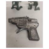 Vintage Tim Mee Toys Army Men Set with Vehicle and Giant Cap Gun