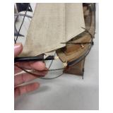 Set of 2 Model Sailing Ships Including Blue Nose and Sailboat with Blue Sails