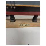 Set of 2 Model Sailing Ships Including Blue Nose and Sailboat with Blue Sails