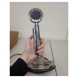 Vintage Chrome Gooseneck Microphone with Eagle Emblem