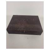 Vintage Silver Plate Flatware Set with Wooden Storage Case