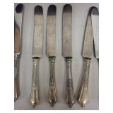 Vintage Silver Plate Flatware Set with Wooden Storage Case