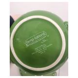 Temp-tations Polka Dot Green Stoneware Teapot Set with Tray