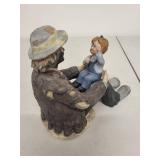 Emmett Kelly Jr. Flambro Limited Edition Clown & Child Figurine
