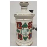 Vintage Collectibles Lot: Old Fitzgerald Porcelain Decanter, and Figural Mug