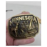 Collection of 4 Vintage Belt Buckles, Leather Key Holder, and Pipe Shaped Keychain