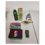 Eclectic Collectibles Lot: Camel Lighter, Avon Stop