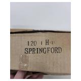 Pair of Springford Porcelain Dolls in Burgundy Velvet Outfits