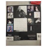 Vintage Collectibles Lot with 1992 Coca-Cola Napkin Dispenser, Marilyn Monroe Calendar, Hard Rock Cafe Menu, and More