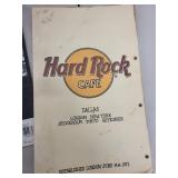 Vintage Collectibles Lot with 1992 Coca-Cola Napkin Dispenser, Marilyn Monroe Calendar, Hard Rock Cafe Menu, and More