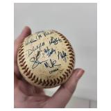 Minnesota Twins Team Signed Baseball with 6 Vintage Sports Magazines