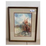 Framed Watercolor Landscape by Sandra L. Lashier