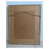 Framed Watercolor Landscape Painting with Golden Frame